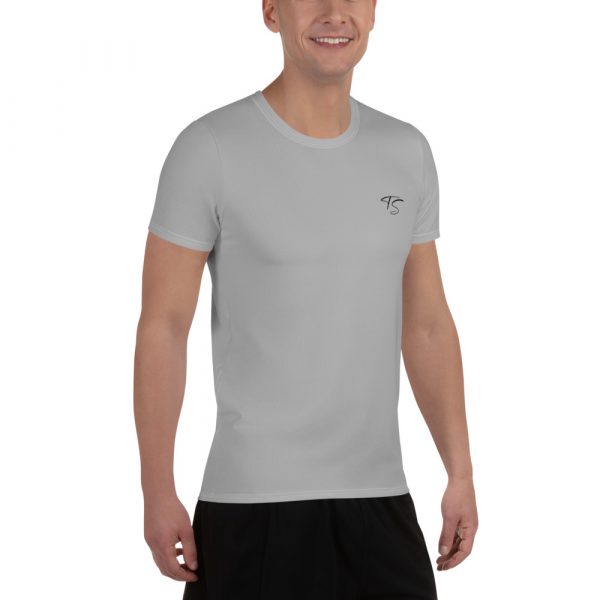 T-shirt de Sport Pour Homme Gris – Image 3